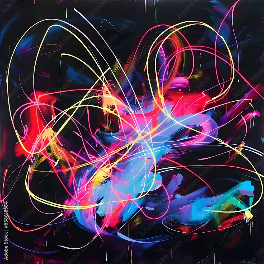 Abstract background with colorful glowing lines Abstract background with colorful glowing lines
