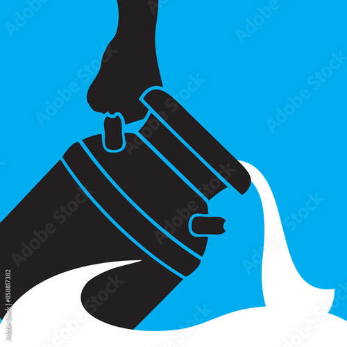 Pouring milk