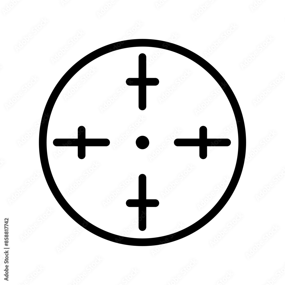 Target Icon. Aiming Sign. Goal or Focus Symbol Target Icon. Aiming Sign. Goal or Focus Symbol