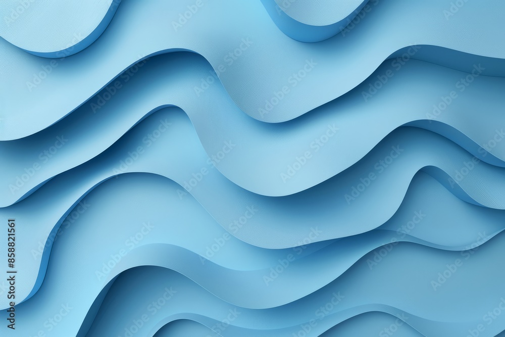 Blue Abstract Background with Curved Paper Shapes Blue Abstract Background with Curved Paper Shapes