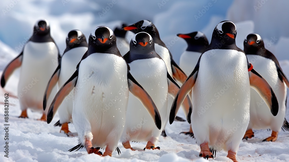 Obraz premium Eselspinguin (Antarktis) - Gentoo Penguin (Antarctica). 