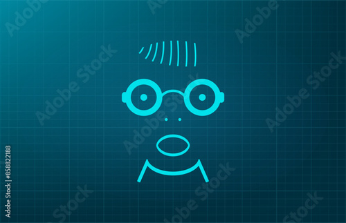 Vector illustration, blue background.