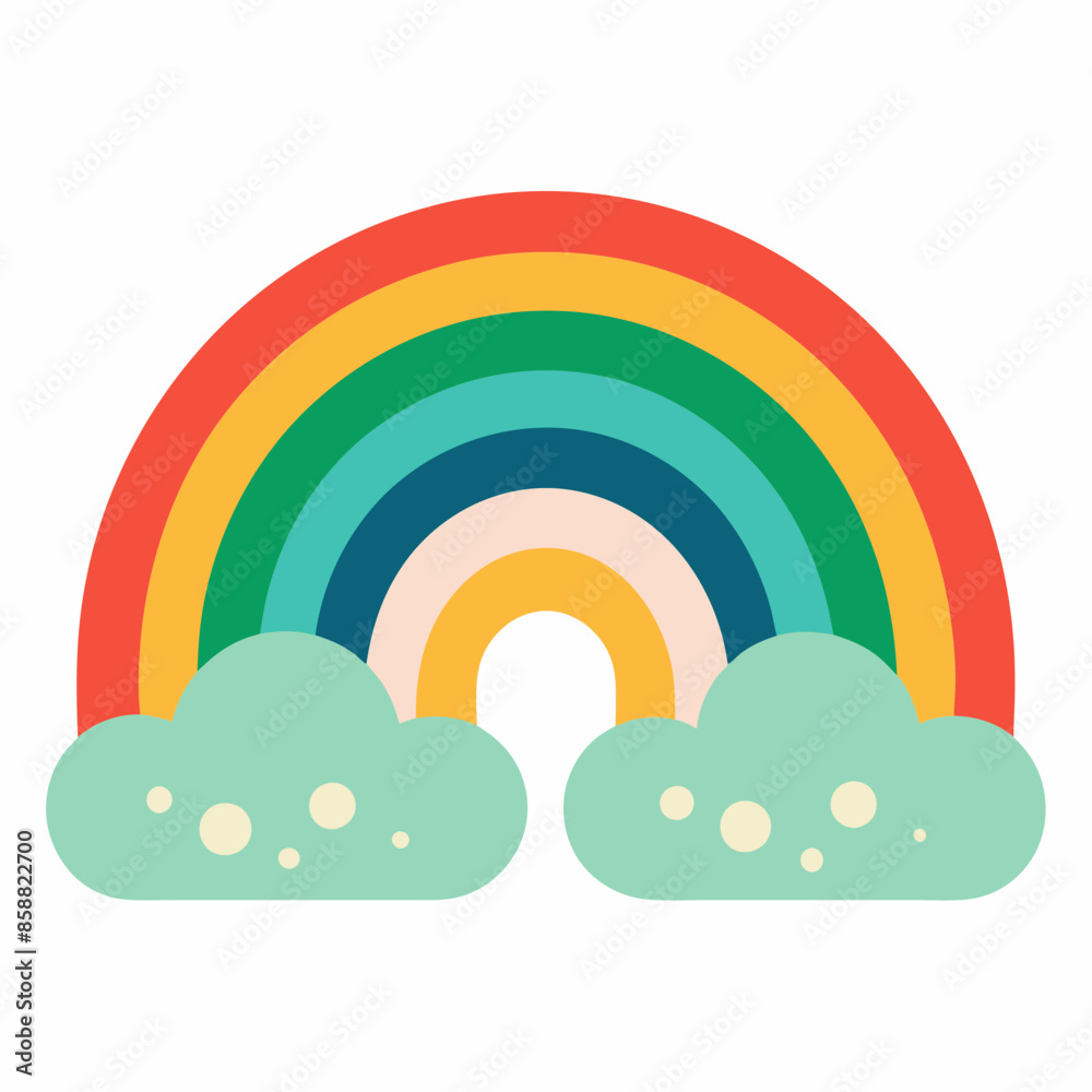 Boho Rainbow Clipart Stock Vector art illustration. Boho Rainbow Clipart Stock Vector art illustration.
