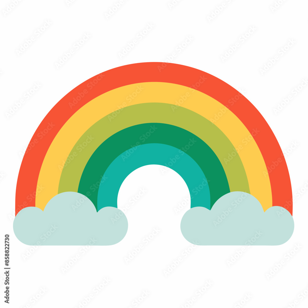 Boho Rainbow Clipart Stock Vector art illustration. Boho Rainbow Clipart Stock Vector art illustration.