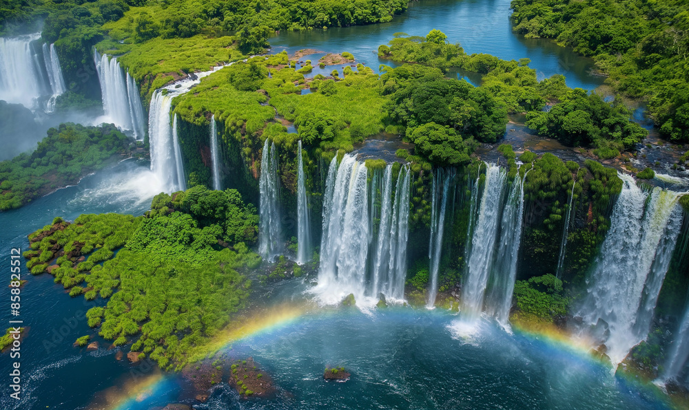 Fototapeta premium waterfalls in the mountains