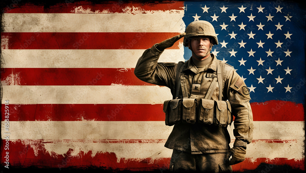 soldier with american flag ganrative.ai soldier with american flag ganrative.ai