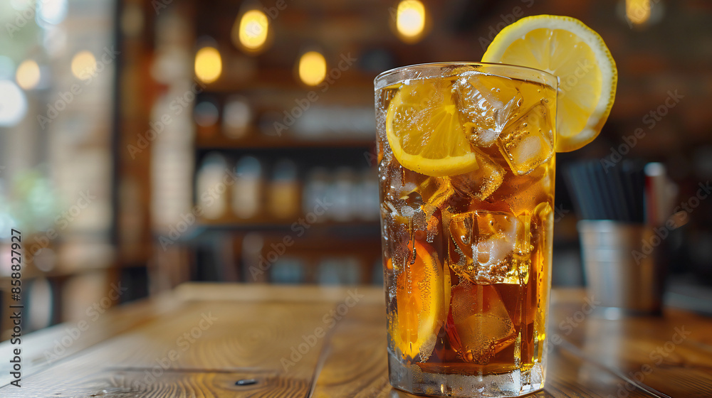 Traditional iced tea with lemon Traditional iced tea with lemon