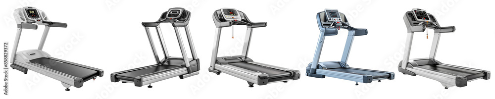Treadmill fitness machine on transparent background Treadmill fitness machine on transparent background