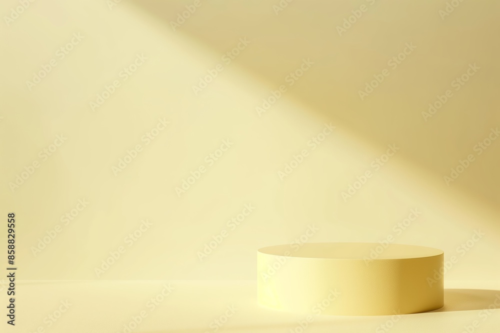 Modern minimalistic light yellow background for product presentation Modern minimalistic light yellow background for product presentation