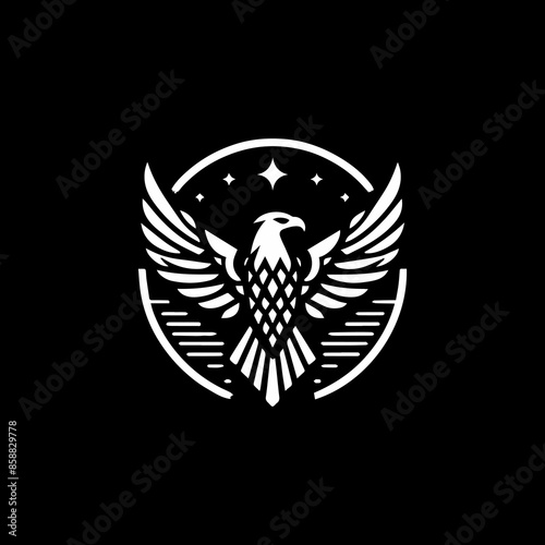 eagle vintage retro vector emblem