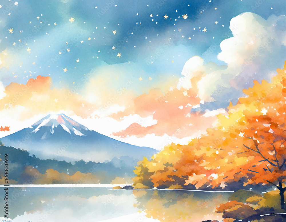 Fototapeta premium sunset in the mountains