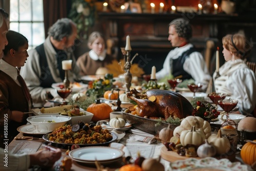 The history and significance of Thanksgiving in your own words, emphasizing its cultural impact. photo