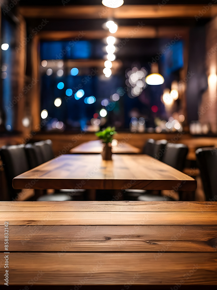 photo wooden table and blurred background of indoor restaurant High quality photo
photo wooden table and blurred background of indoor restaurant High quality photo