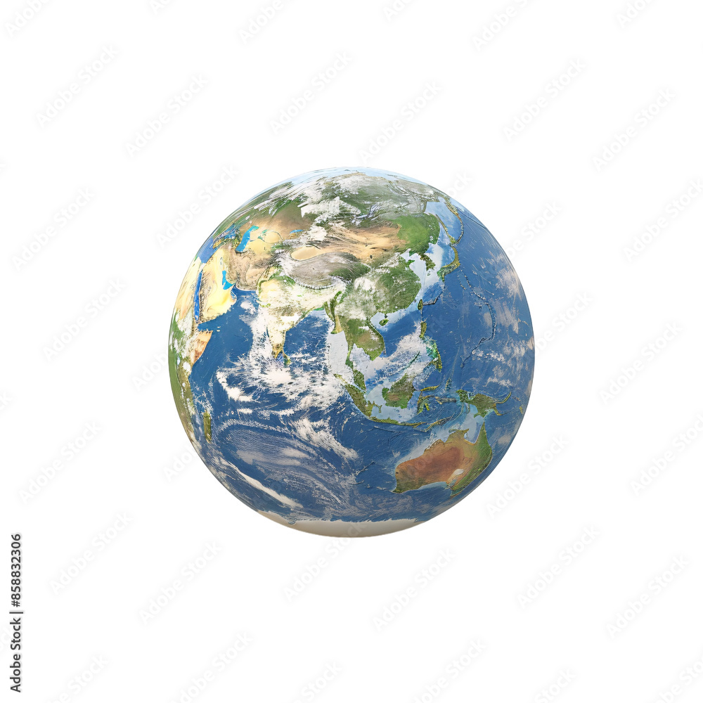 Earth in white background, globe , earth surface Earth in white background, globe , earth surface