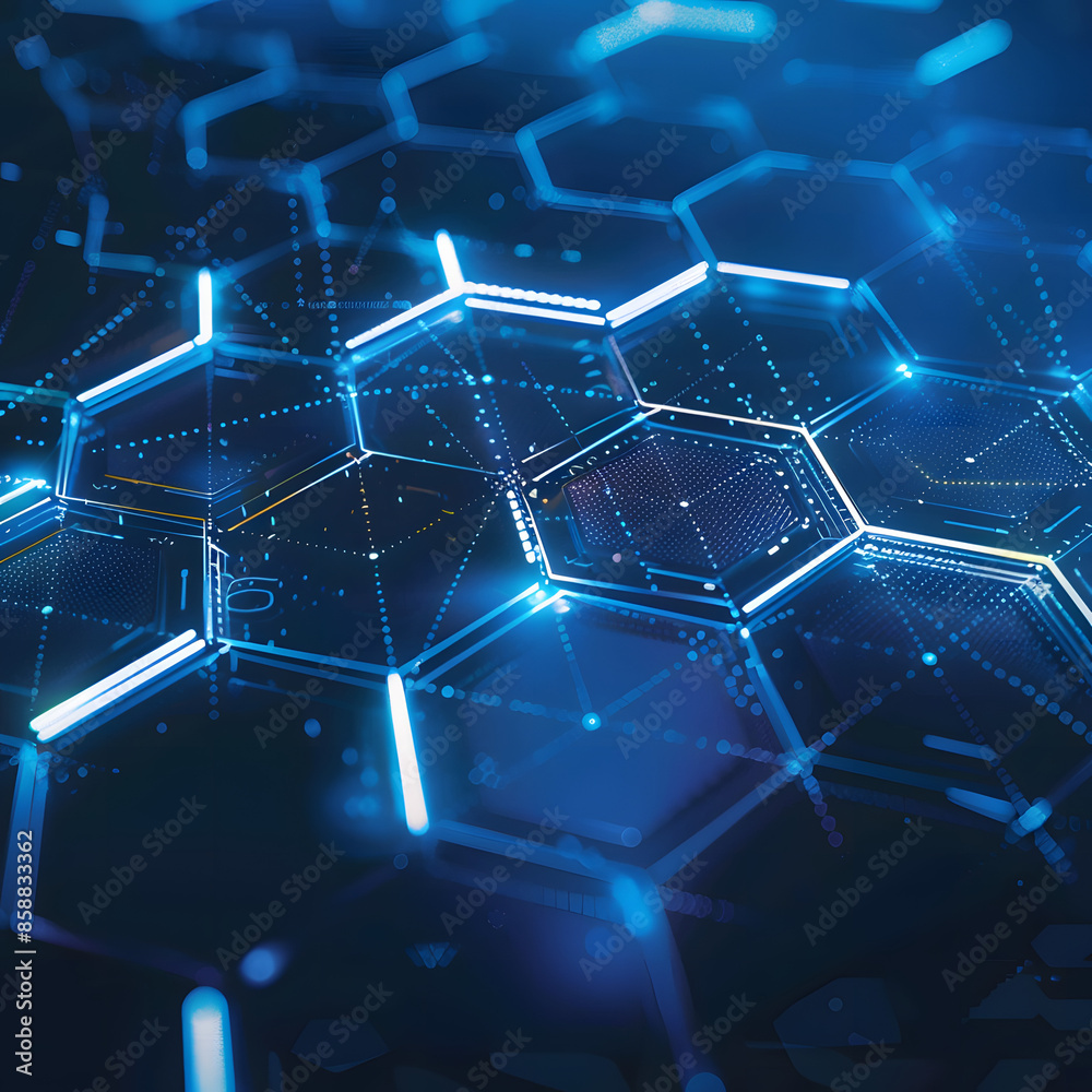 Hexagons futuristic illustration background Hexagons futuristic illustration background