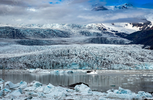 Fjallsjokull Glacier and Lagoon, Iceland photo