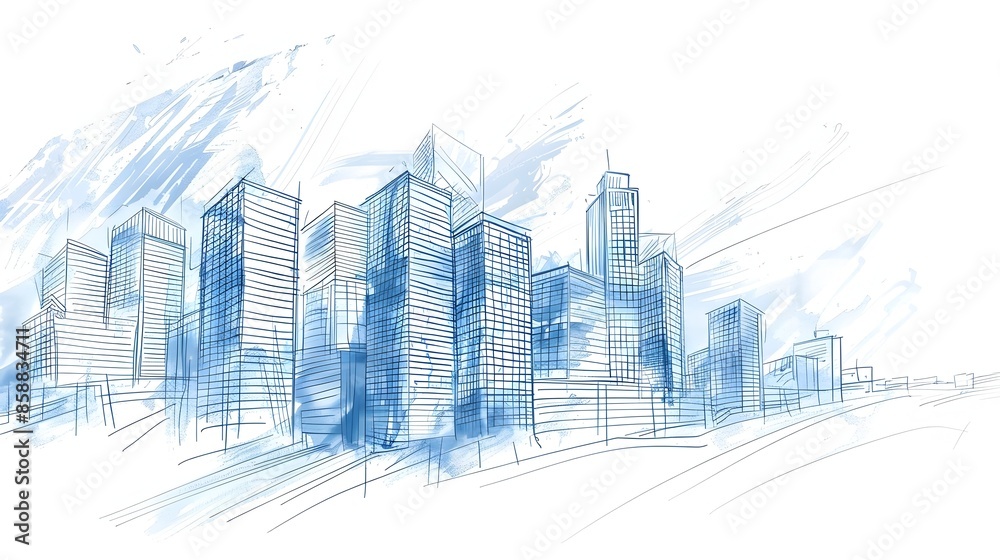 Striking Cityscape of Modern Skyscrapers and Architectural Wonders Striking Cityscape of Modern Skyscrapers and Architectural Wonders