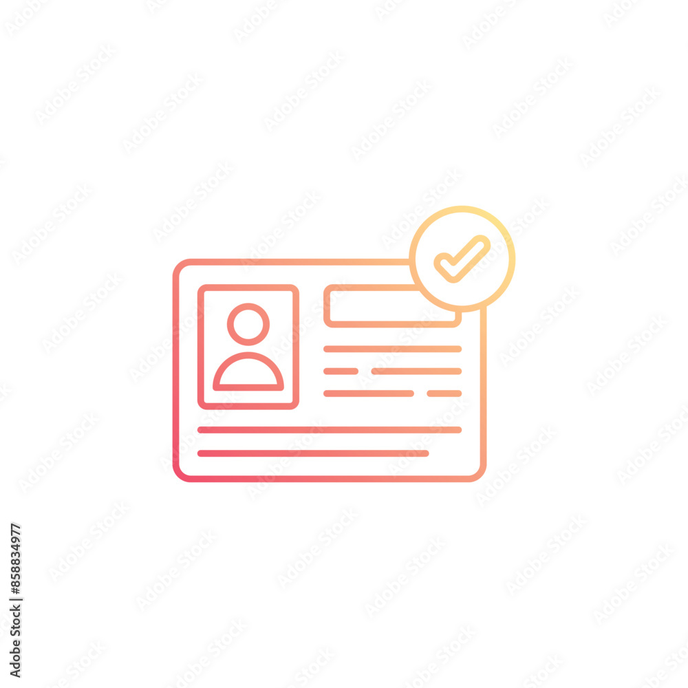 identity verification icon design with white background stock illustration identity verification icon design with white background stock illustration
