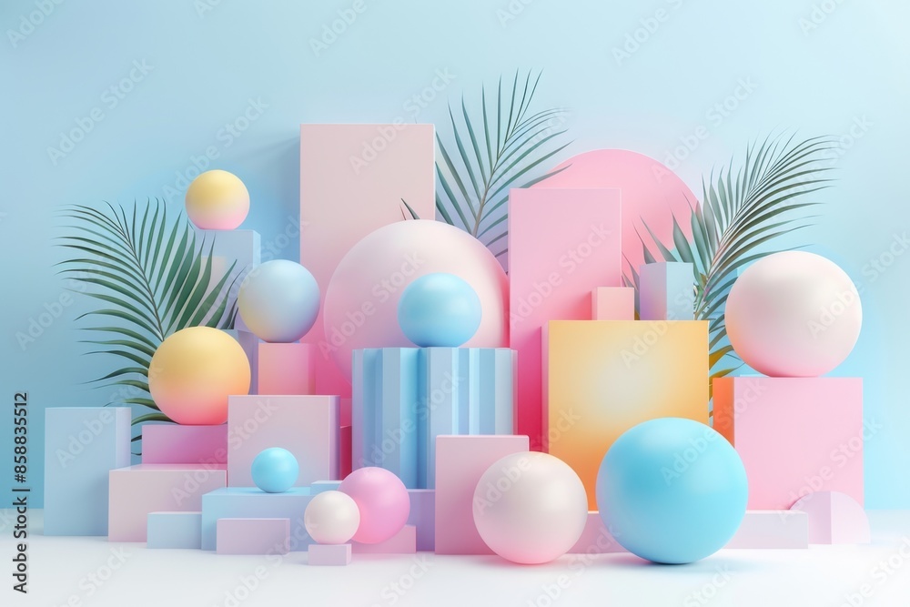 Modern 3D render of pastel SEM elements, minimalist style on white backdrop. Modern 3D render of pastel SEM elements, minimalist style on white backdrop.