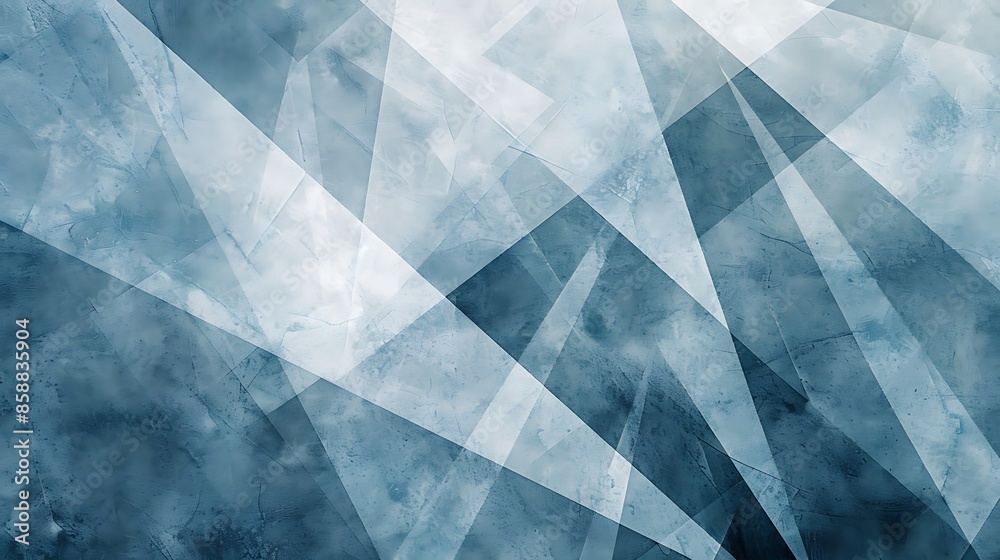 Abstract blue and white geometric background with sharp edges and intersecting lines. Abstract blue and white geometric background with sharp edges and intersecting lines.