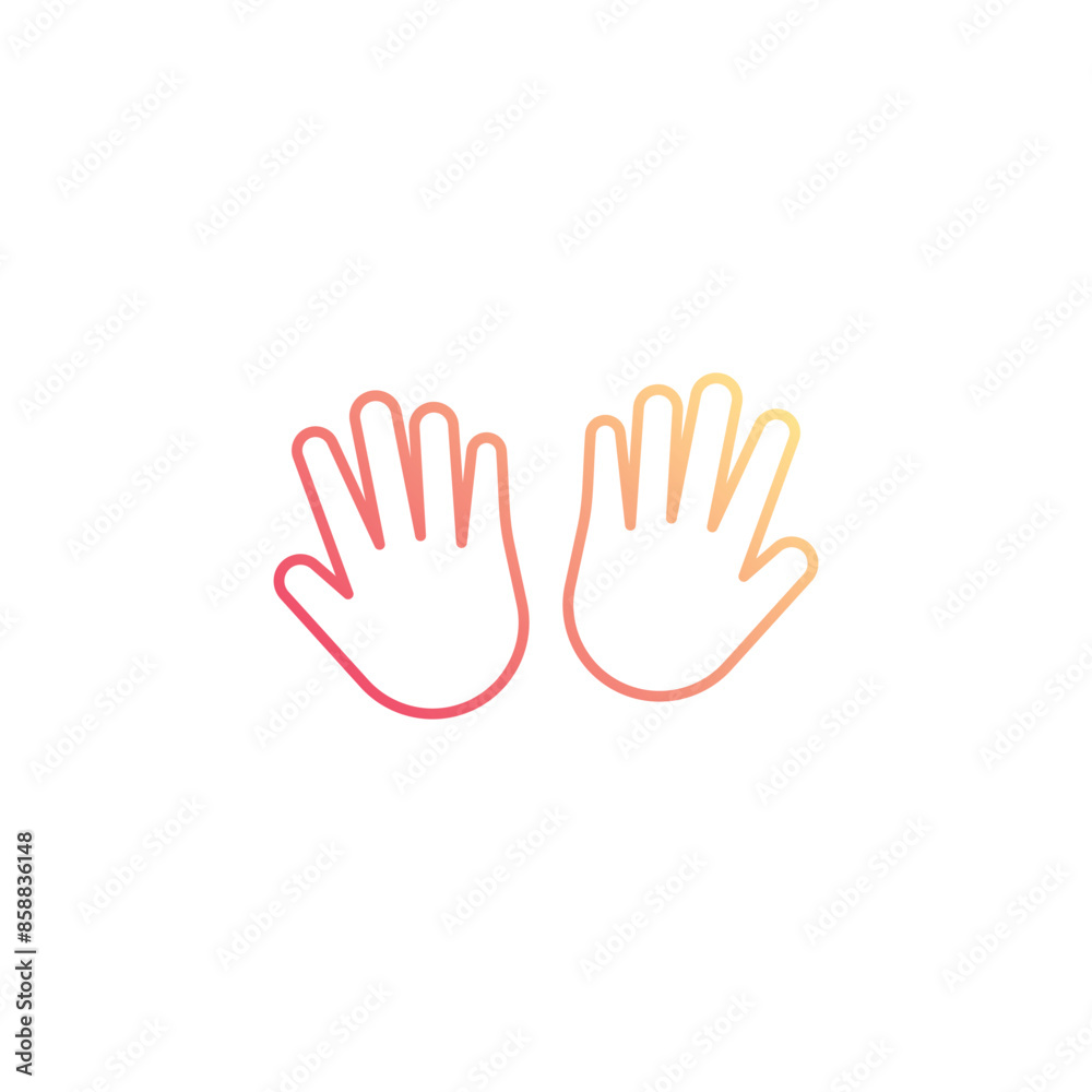 palm print icon design with white background stock illustration palm print icon design with white background stock illustration