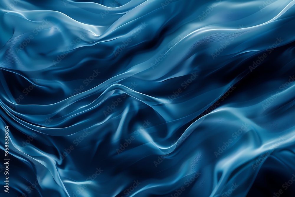 Elegant close-up of blue silk fabric with smooth and wavy texture, presenting a luxurious and soft feel, ideal for backgrounds and design use. Elegant close-up of blue silk fabric with smooth and wavy texture, presenting a luxurious and soft feel, ideal for backgrounds and design use.