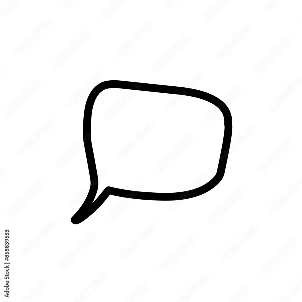 Naklejka premium speech bubble line icon