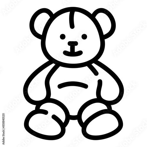 teddy bear outline icon