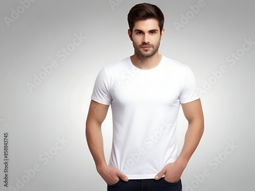 man in a white t-shirt