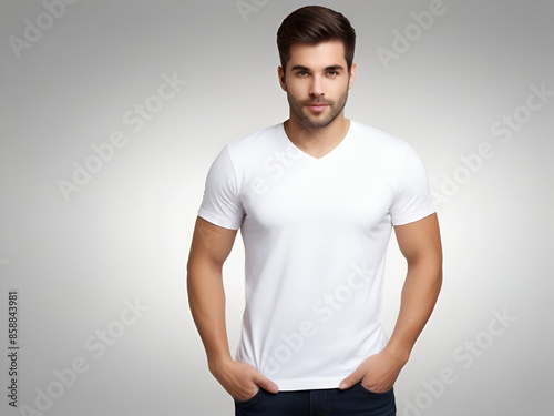 man in a white t-shirt