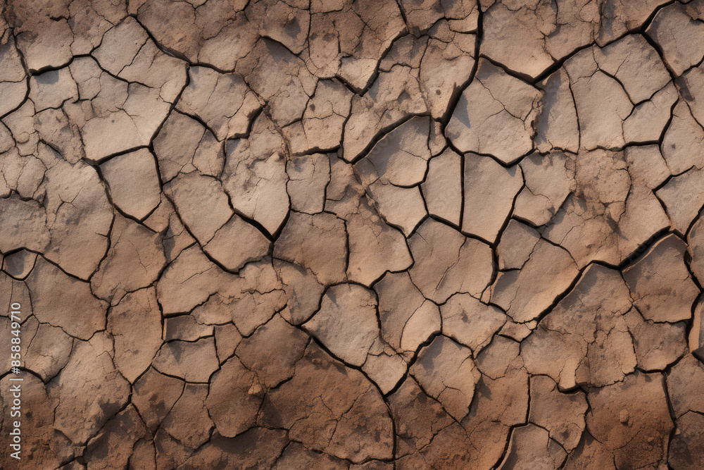 Processed collage of dry cracked clay surface texture. Background for banner, backdrop or texture
