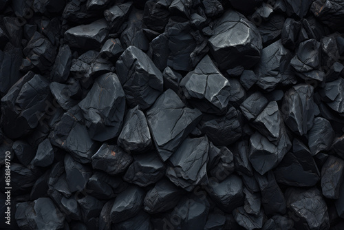 Processed collage of industrial pea coal surface texture. Background for banner, backdrop or texture