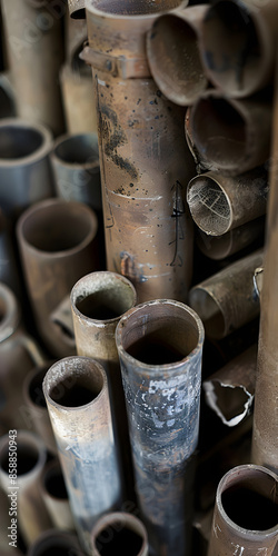 Tubos de Aço na Fábrica de Manufatura