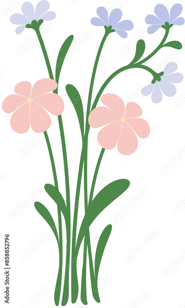 flower with green leaves flower with green leaves