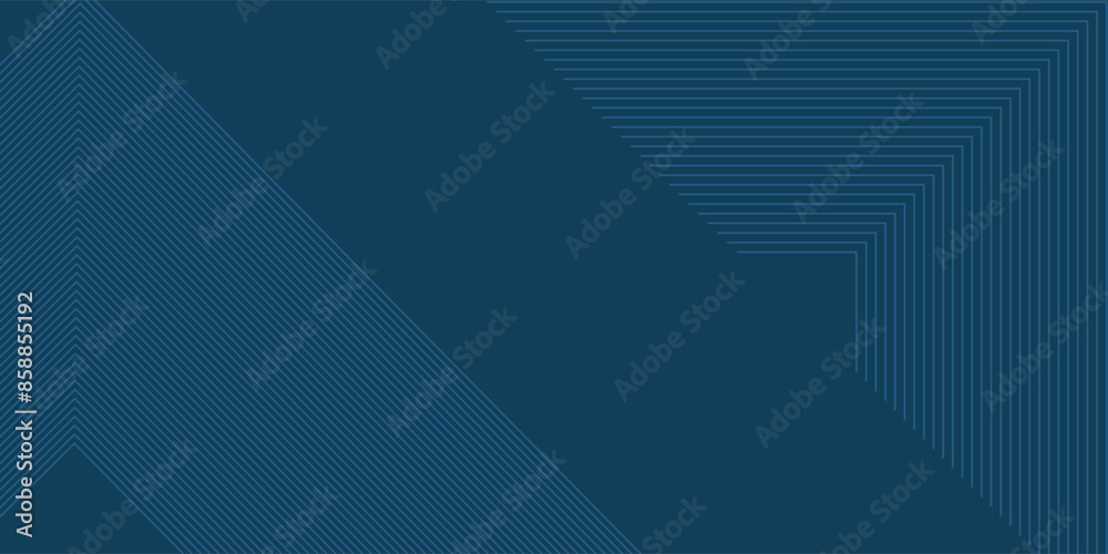 Fototapeta premium Dark blue background. Modern line stripes curve abstract presentation background. Luxury paper cut background.