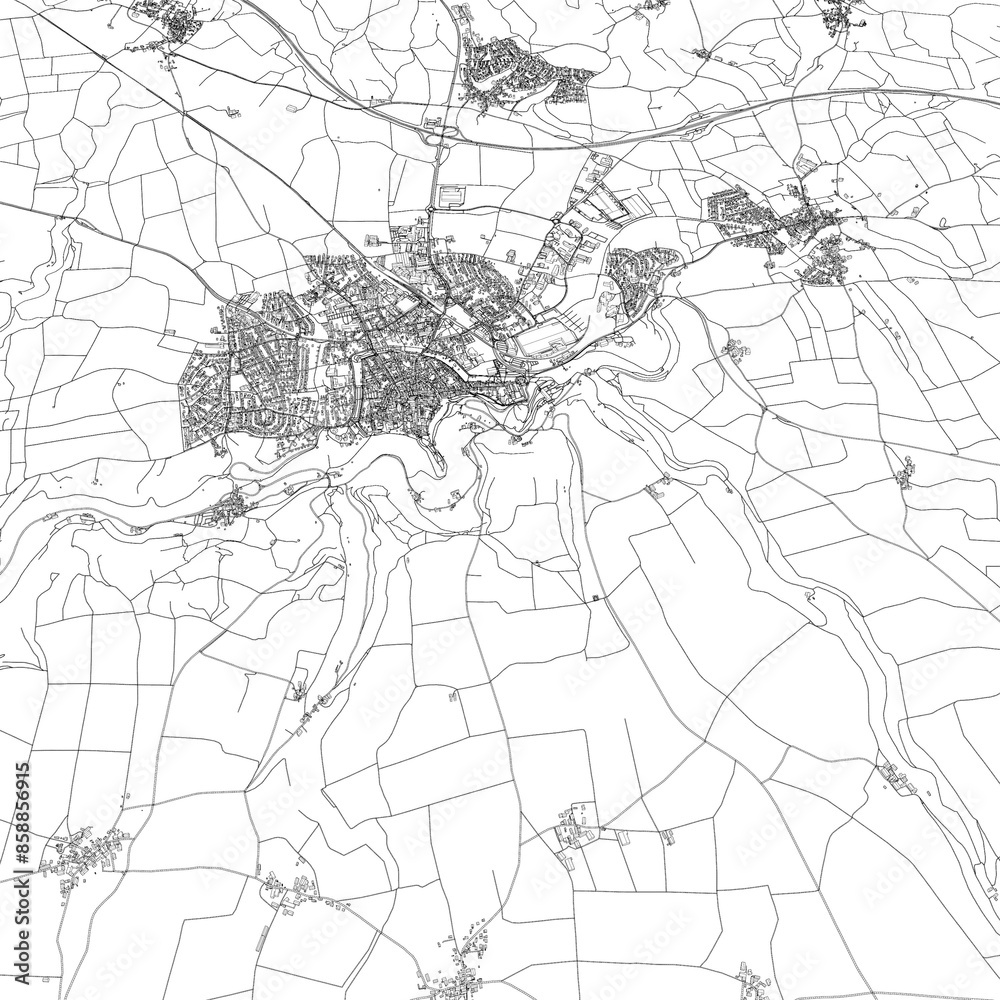 Fototapeta premium 3D illustration of city and urban in Rothenburg ODT Germany