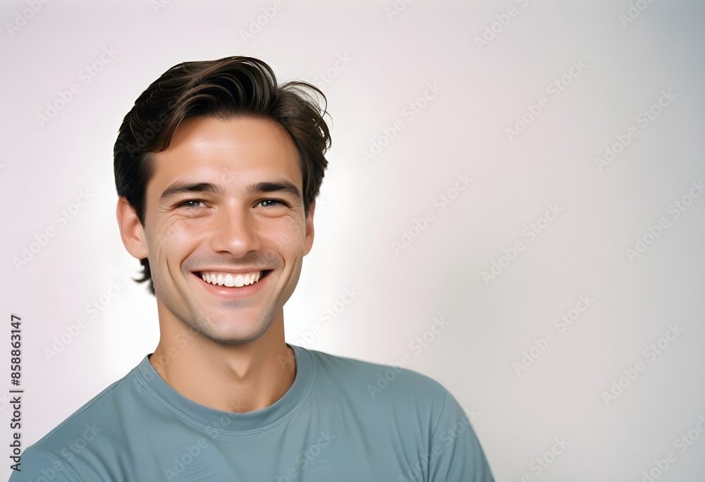 Positive smiling man on clean background Positive smiling man on clean background