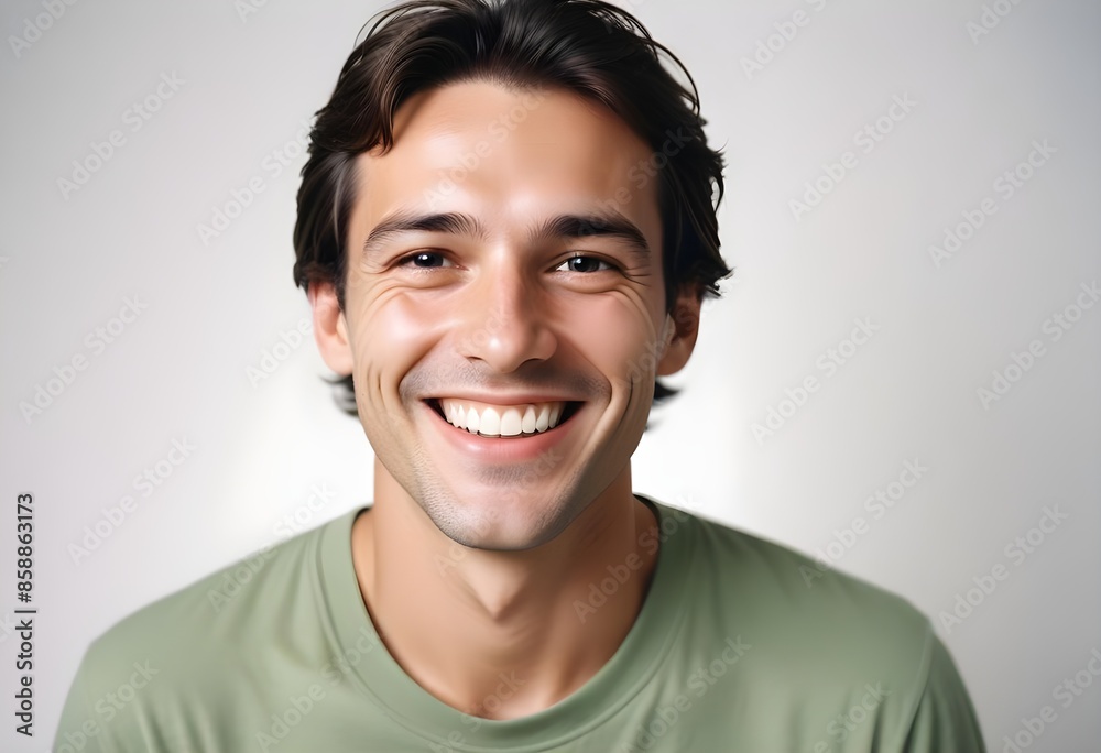 Positive smiling man on clean background Positive smiling man on clean background