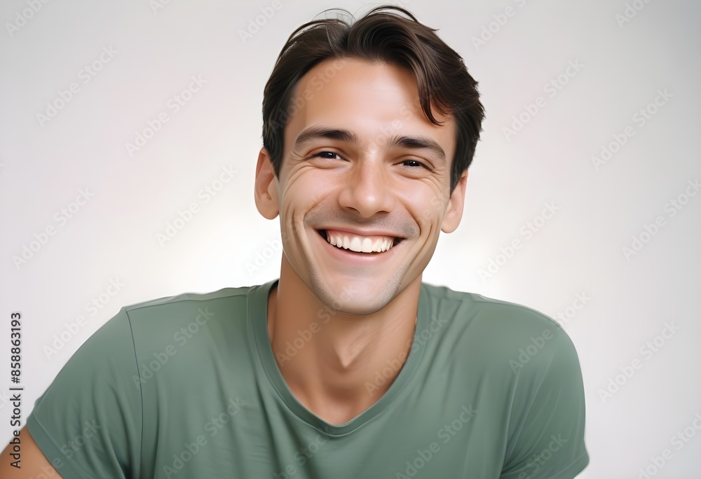 Positive smiling man on clean background Positive smiling man on clean background