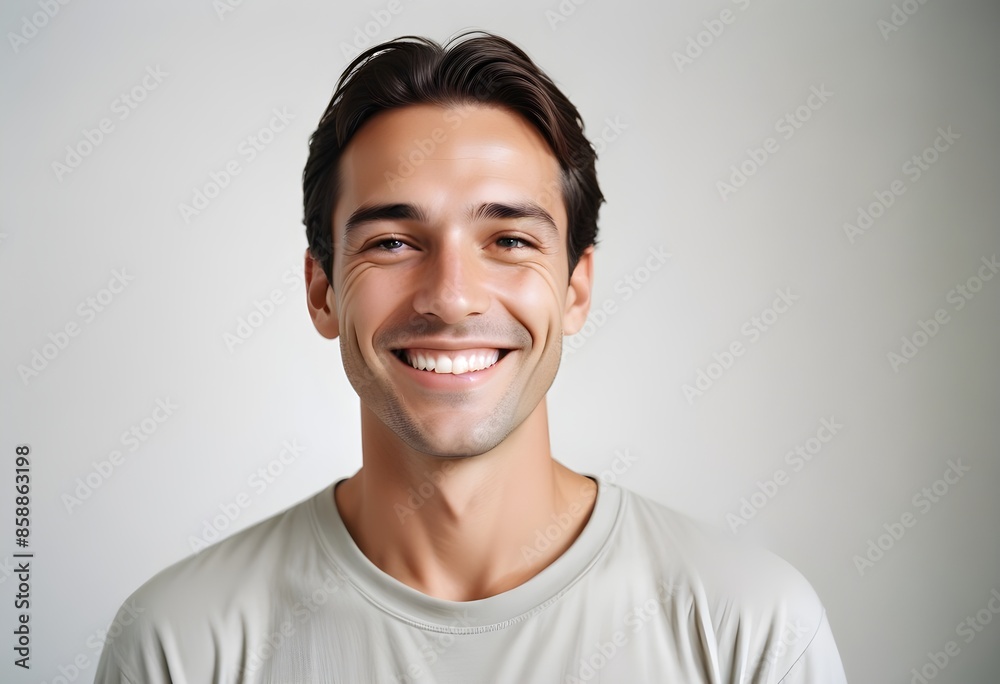 Positive smiling man on clean background Positive smiling man on clean background