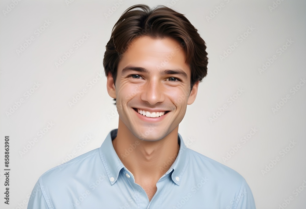 Positive smiling man on clean background Positive smiling man on clean background