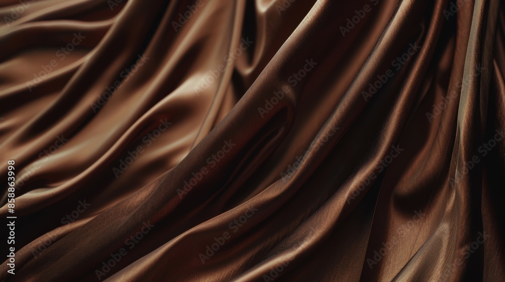 Luxurious Brown Chocolate Silk Fabric Luxurious Brown Chocolate Silk Fabric