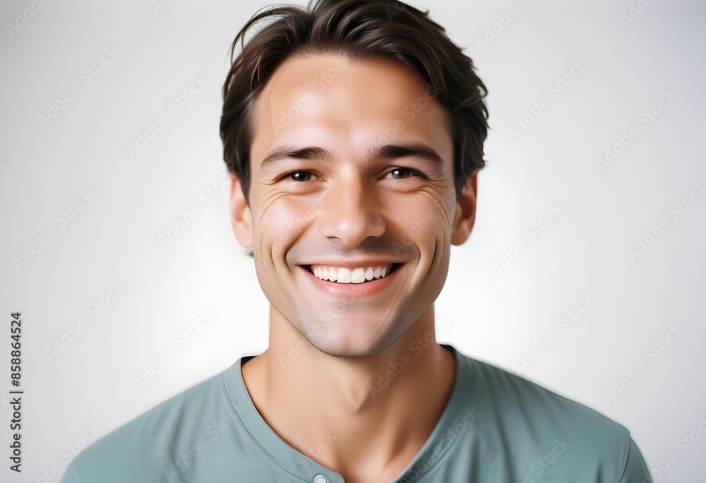 Positive smiling man on clean background Positive smiling man on clean background