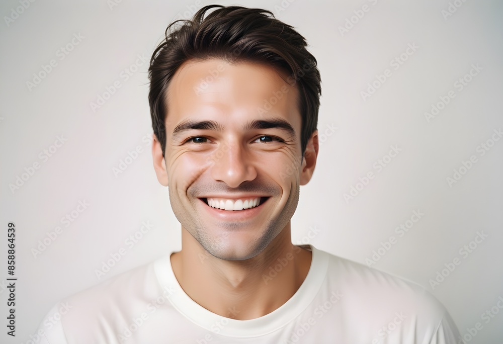 Positive smiling man on clean background Positive smiling man on clean background