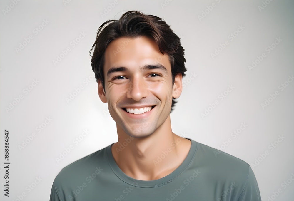 Positive smiling man on clean background Positive smiling man on clean background