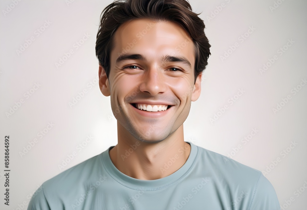 Positive smiling man on clean background Positive smiling man on clean background