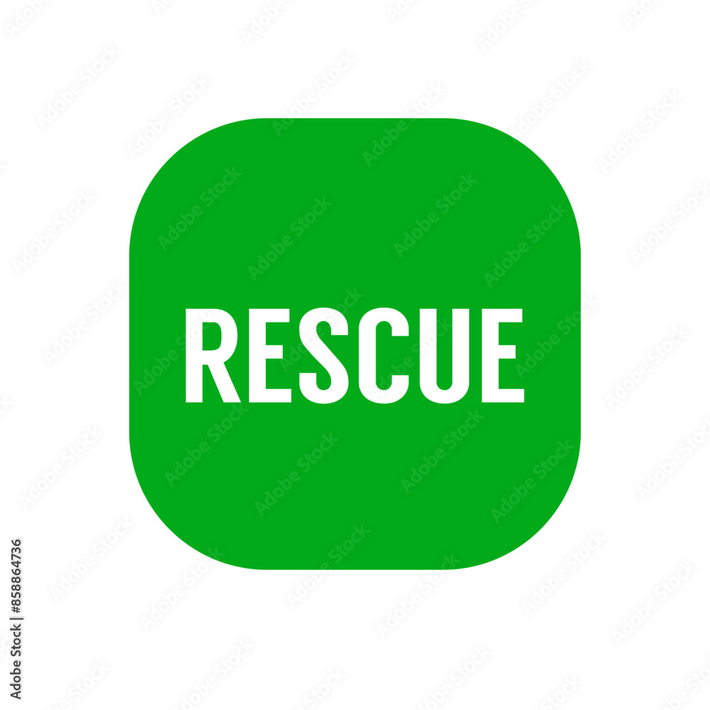 web icon with the words rescue web icon with the words rescue