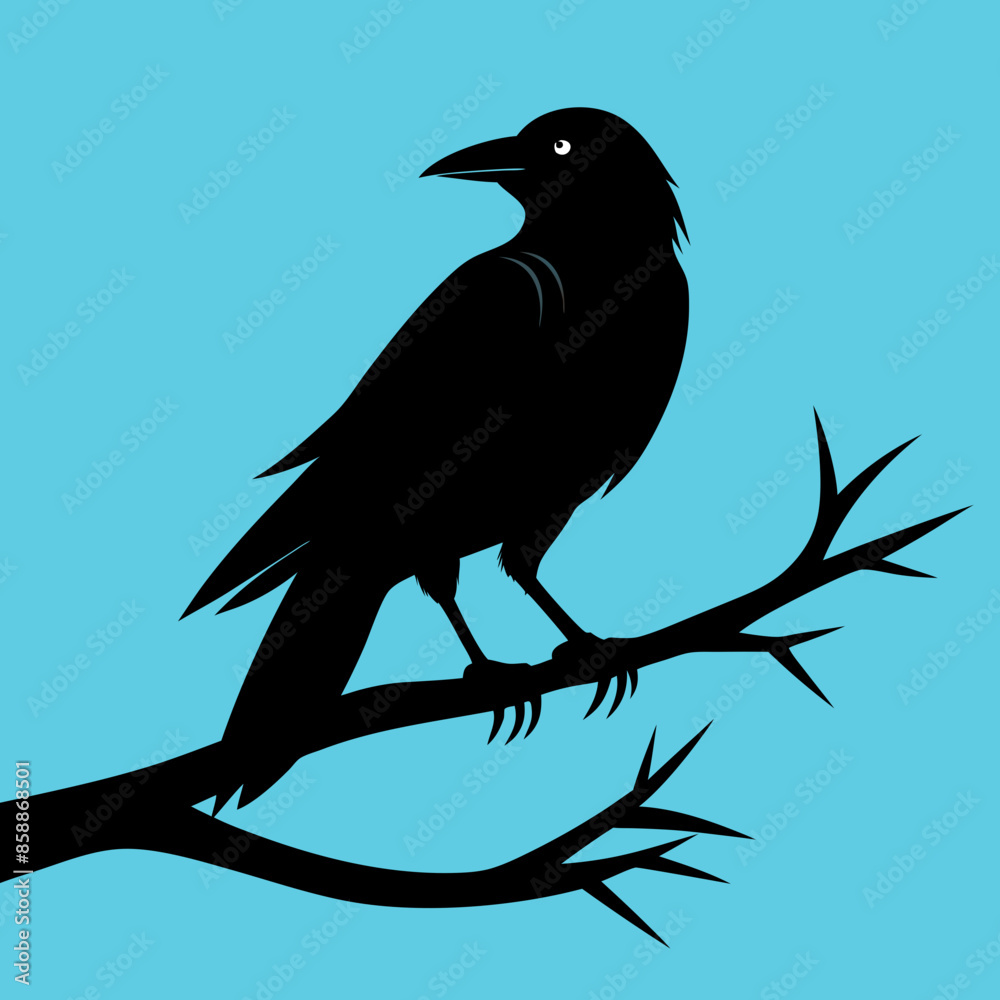 Fototapeta premium crow on a branch