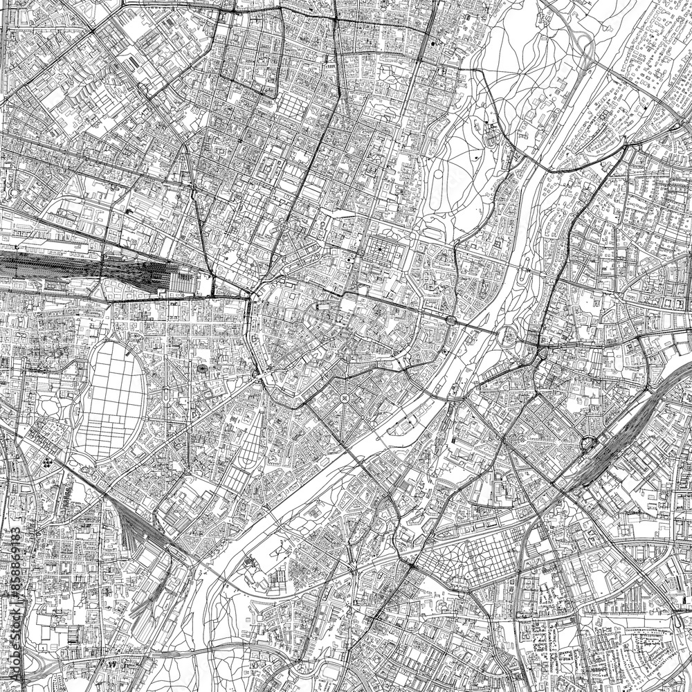 Naklejka premium 3D illustration of city and urban in Munich Germany