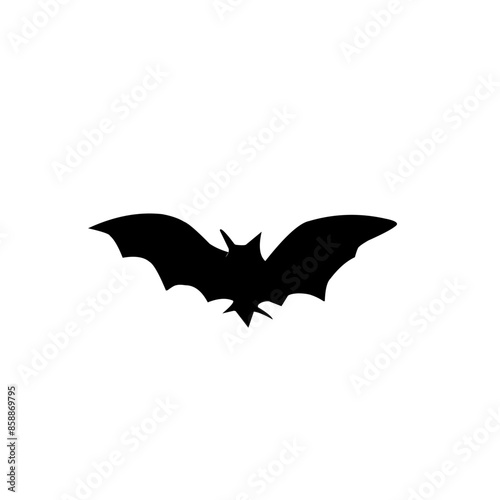 Black silhouettes of bat